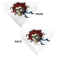 Load image into Gallery viewer, Pet Bandana - Grateful Dead Skull and Rose Face White
