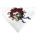 Load image into Gallery viewer, Pet Bandana - Grateful Dead Skull and Rose Face White
