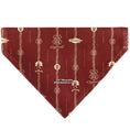 Load image into Gallery viewer, Pet Bandana - HOGWARTS WEASLEY Monogram Icons Red/White
