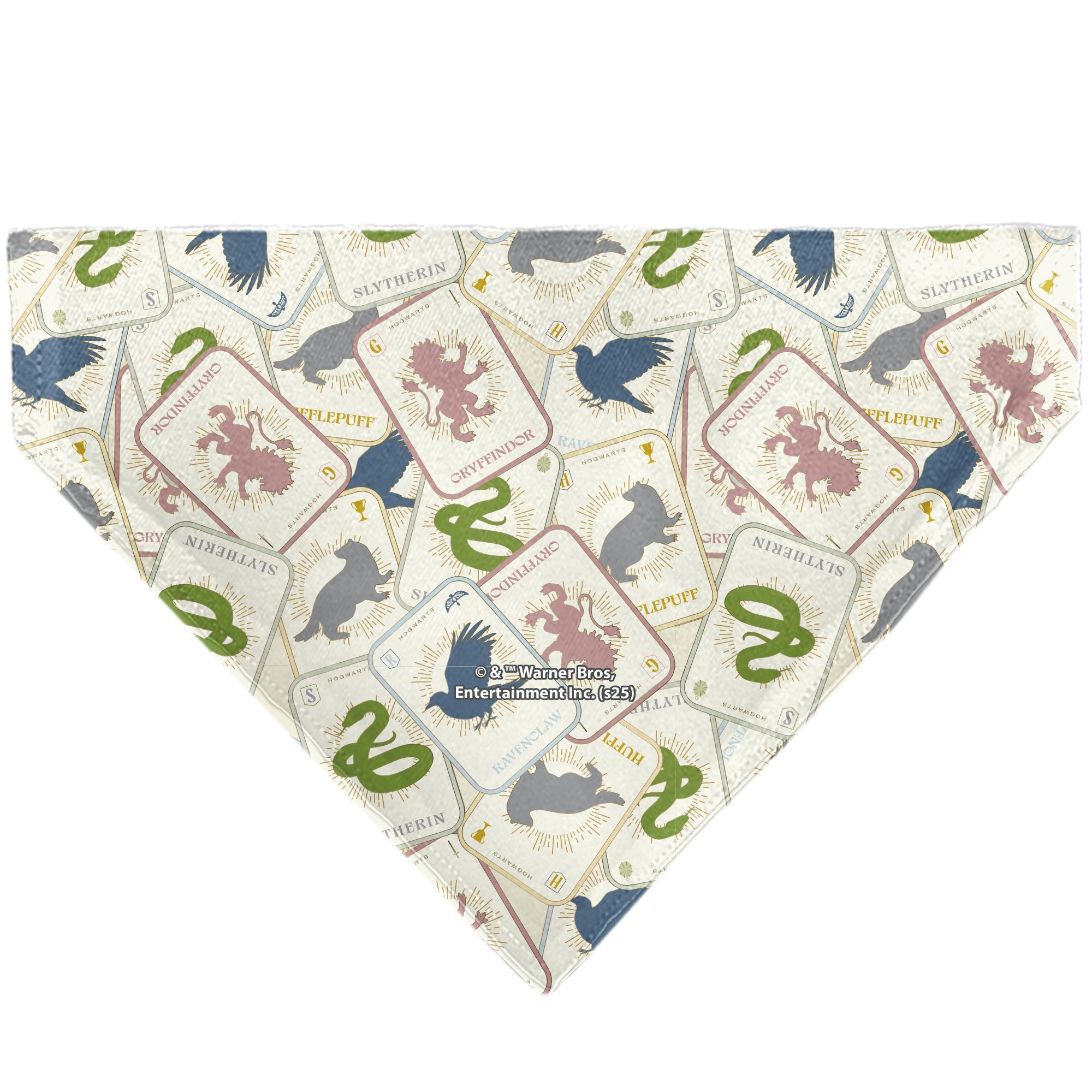 Pet Bandana - Harry Potter School Tarot Cards Stacked Beige/Multi Color