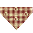 Load image into Gallery viewer, Pet Bandana - Harry Potter WEASLEY Family House Crest Plaid Beige/Burgundy

