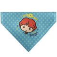 Load image into Gallery viewer, Pet Bandana - Chibi Harry Potter ENGORGIO CHARM Pose Polka Dot Blues
