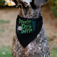 Load image into Gallery viewer, Pet Bandana - Chibi Voldemort MASTER OF THE DARK ARTS Pose Black/Greens/Blues
