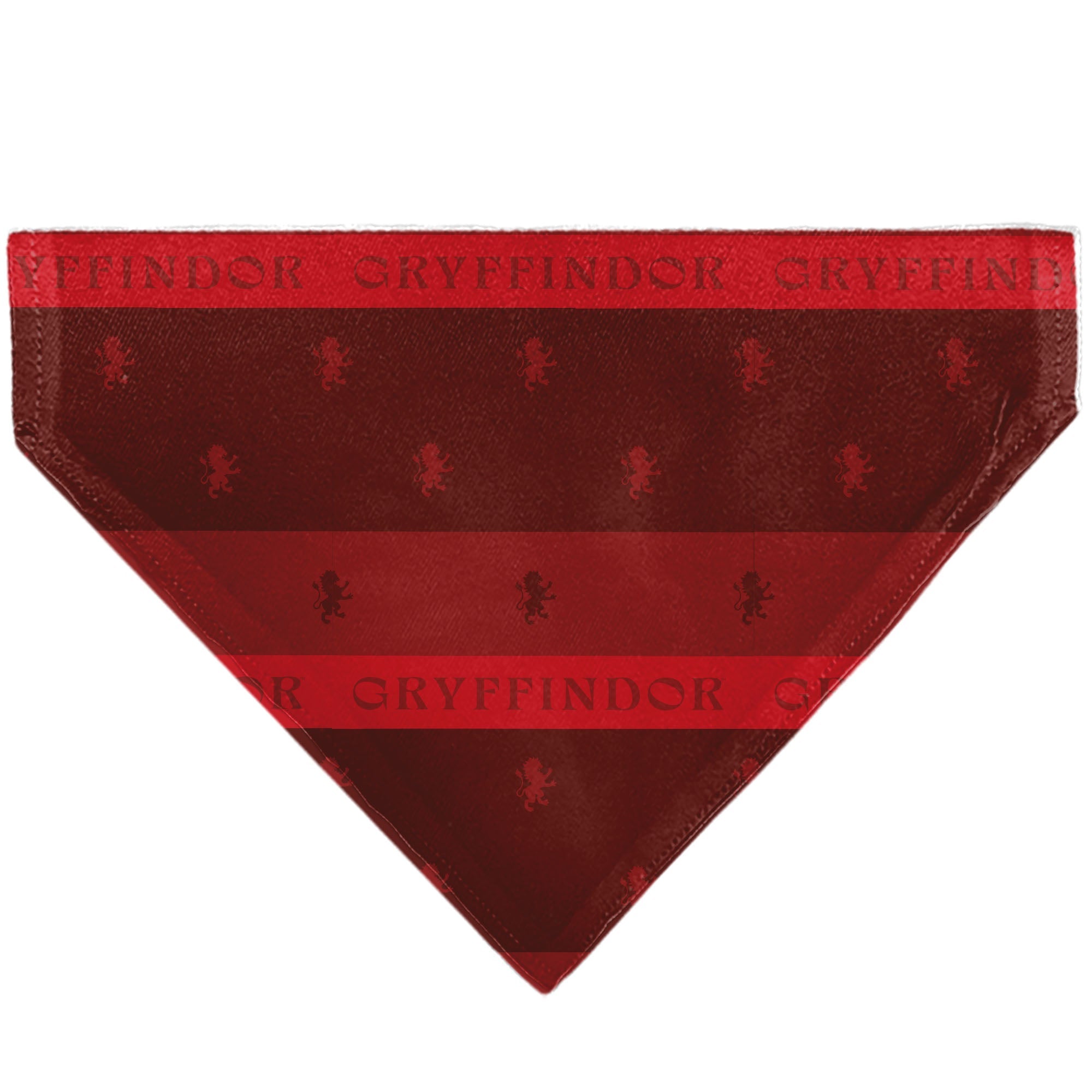 Pet Bandana - Harry Potter GRYFFINDOR Traits Banner and Icons Reds/Yellow