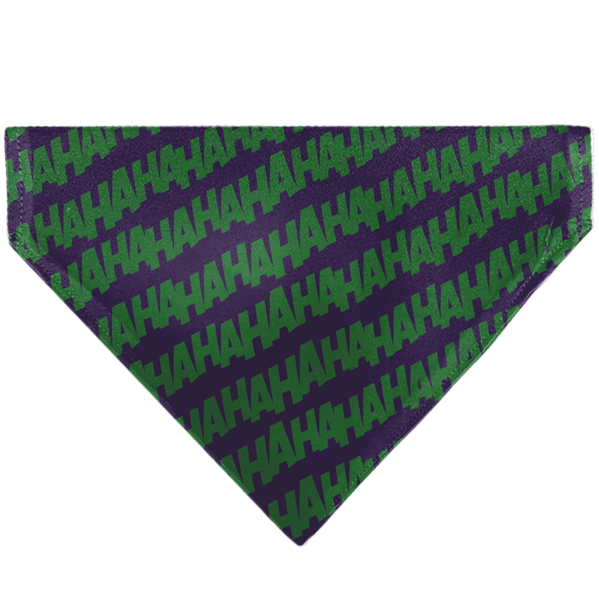 Pet Bandana - The Joker Laugh HAHAHA Text Purple/Green