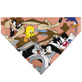 Load image into Gallery viewer, Pet Bandana - LOONEY TUNES Six Character Running Pose Pink
