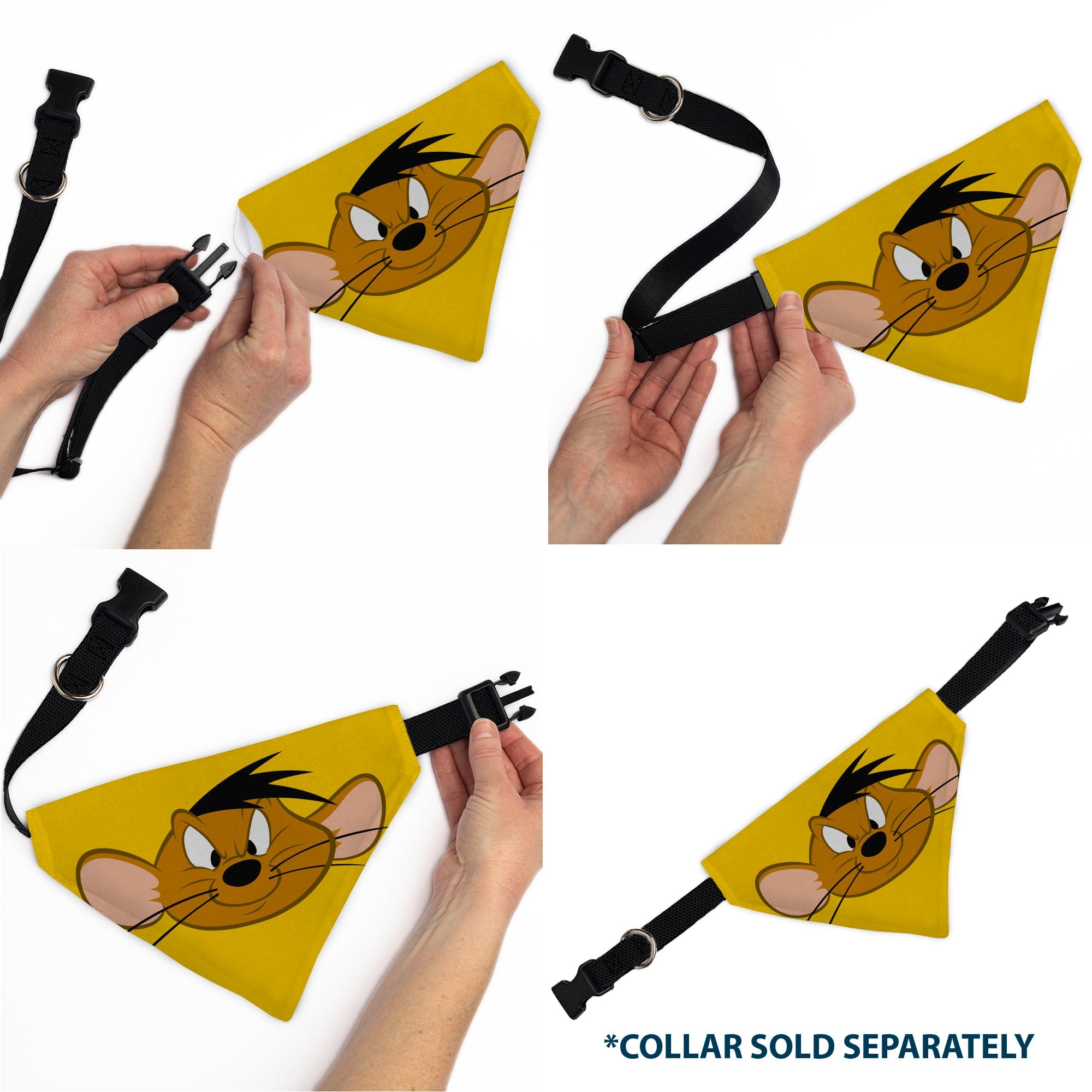 Pet Bandana - LOONEY TUNES Speedy Gonzales Face Close-Up Yellow