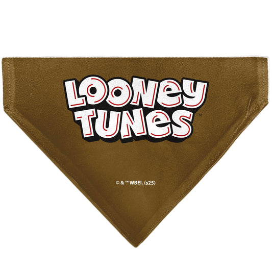 Pet Bandana - LOONEY TUNES Wile E. Coyote Face Close-Up Brown