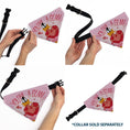 Load image into Gallery viewer, Pet Bandana - Daffy Duck YOU'RE A GEM Heart Pose and Title Logo Pink
