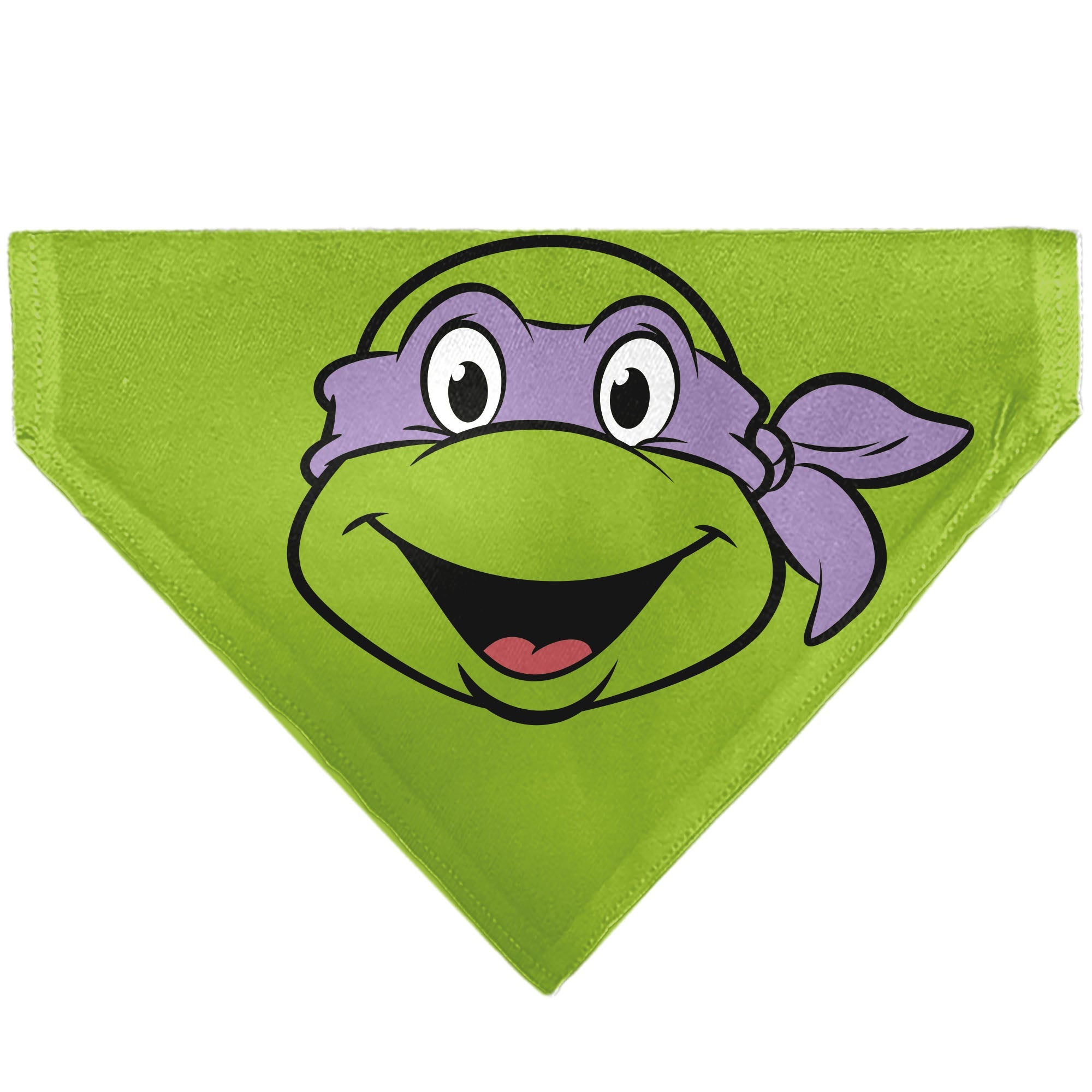 Pet Bandana - Ninja Turtles Donatello Face and Turtle Shell Character Close-Up Green