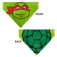 Load image into Gallery viewer, Pet Bandana - Ninja Turtles Raphael Face and Turtle Shell Character Close-Up Green
