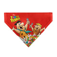 Load image into Gallery viewer, Pet Bandana - FRUITY PEBBLES Fred Flintstone and Barney Rubble Cereal Box Print and Vivid Cereal Multi Color
