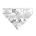 Load image into Gallery viewer, Pet Bandana - PEANUTS Good Ol Charlie Brown Comic Scene Blocks White/Black
