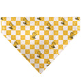 Load image into Gallery viewer, Pet Bandana - Peanuts Woodstock Pose Checker Yellow/White
