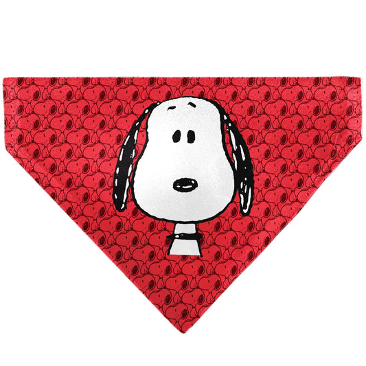 Pet Bandana - Peanuts Snoopy Face and Profile Pose Reds