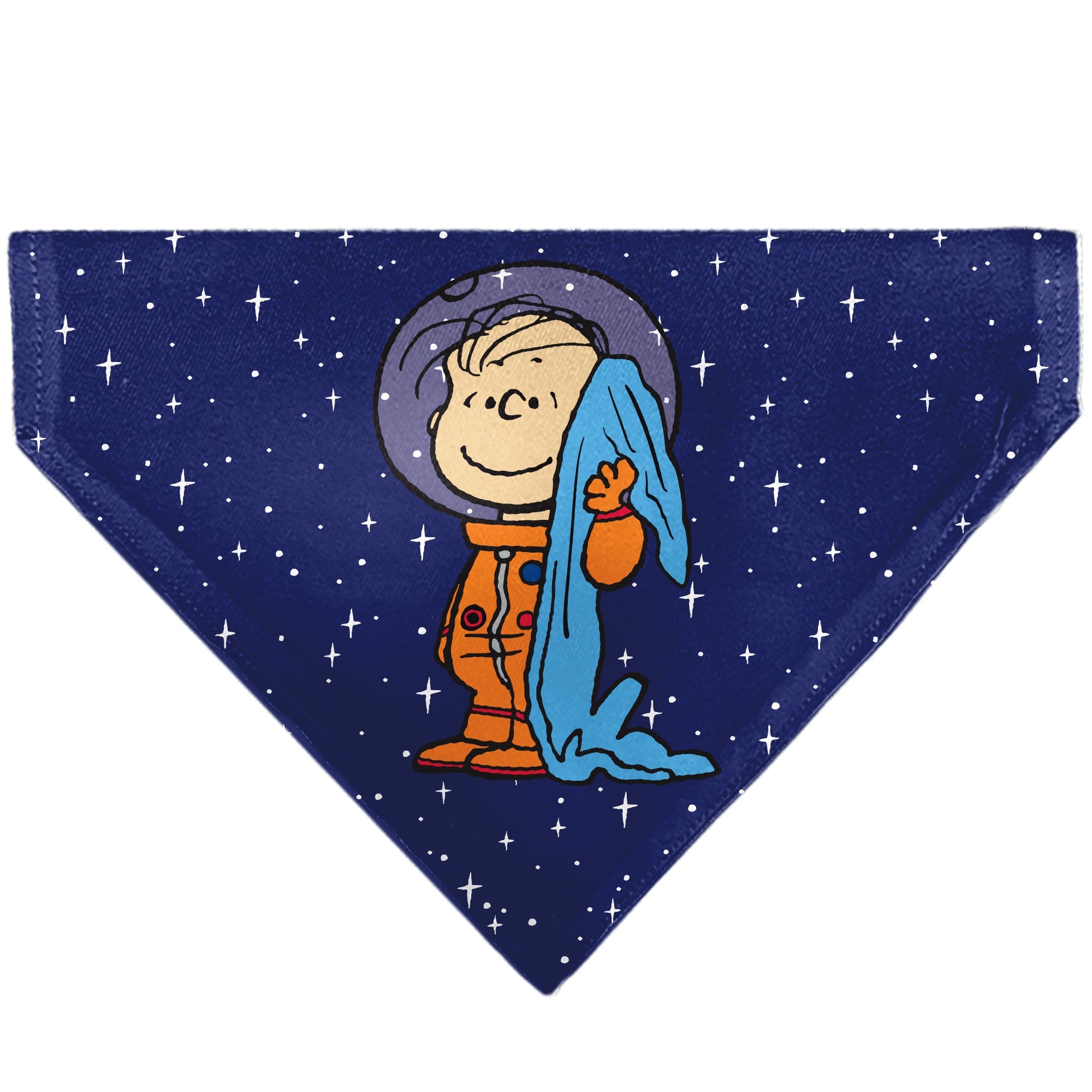 Pet Bandana - Peanuts Astronaut Linus Security Blanket Space Pose Blue