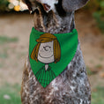 Load image into Gallery viewer, Pet Bandana - Peanuts Peppermint Patty Smiling Face Pose Green
