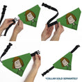 Load image into Gallery viewer, Pet Bandana - Peanuts Peppermint Patty Smiling Face Pose Green
