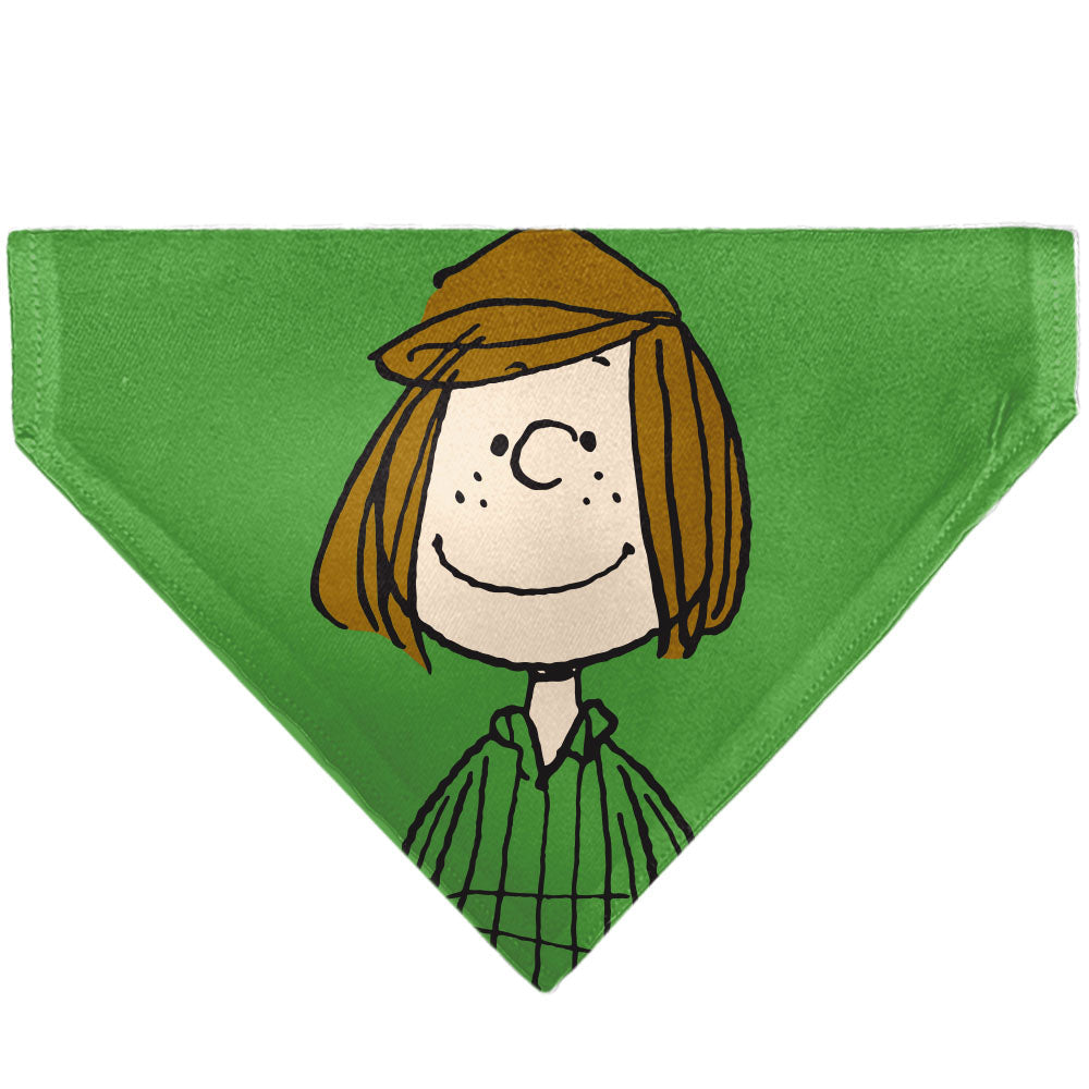 Pet Bandana - Peanuts Peppermint Patty Smiling Face Pose Green