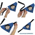 Load image into Gallery viewer, Pet Bandana - Peanuts Lucy van Pelt Smiling Face Pose Blue
