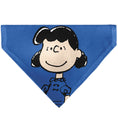 Load image into Gallery viewer, Pet Bandana - Peanuts Lucy van Pelt Smiling Face Pose Blue
