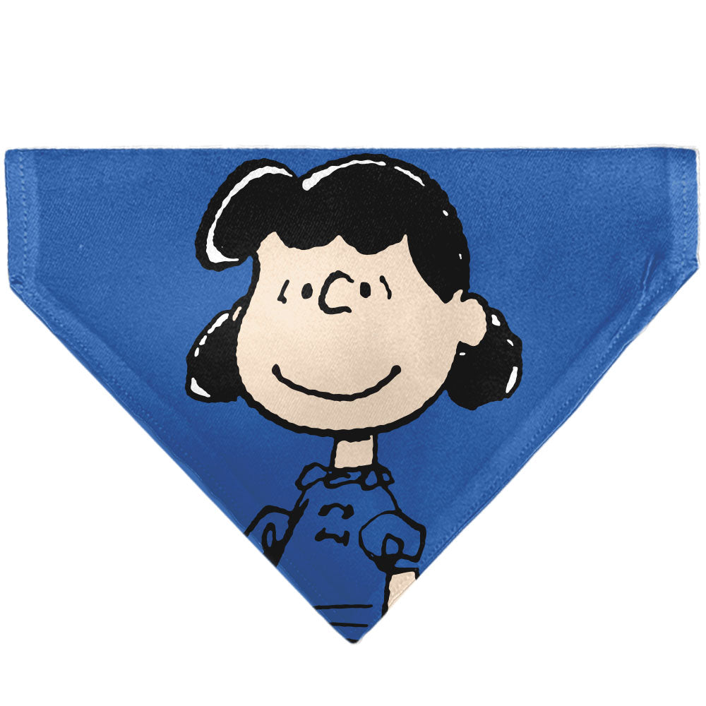Pet Bandana - Peanuts Lucy van Pelt Smiling Face Pose Blue