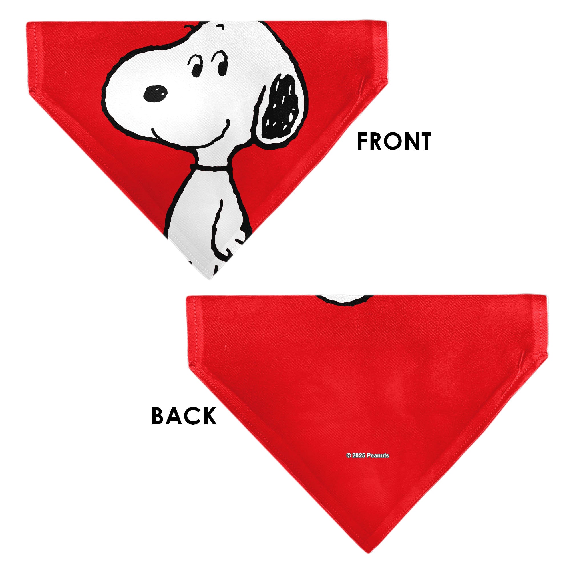 Pet Bandana - Peanuts Snoopy Smiling Face Pose Red