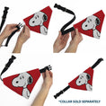 Load image into Gallery viewer, Pet Bandana - Peanuts Snoopy Smiling Face Pose Red
