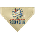 Load image into Gallery viewer, Pet Bandana - Peanuts Snoopy ALL AMERICAN RODEO CLUB Pose Beige/Red/Blues
