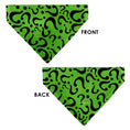 Load image into Gallery viewer, Pet Bandana - The Riddler Question Mark Logo Scattered Green/Black
