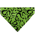 Load image into Gallery viewer, Pet Bandana - The Riddler Question Mark Logo Scattered Green/Black
