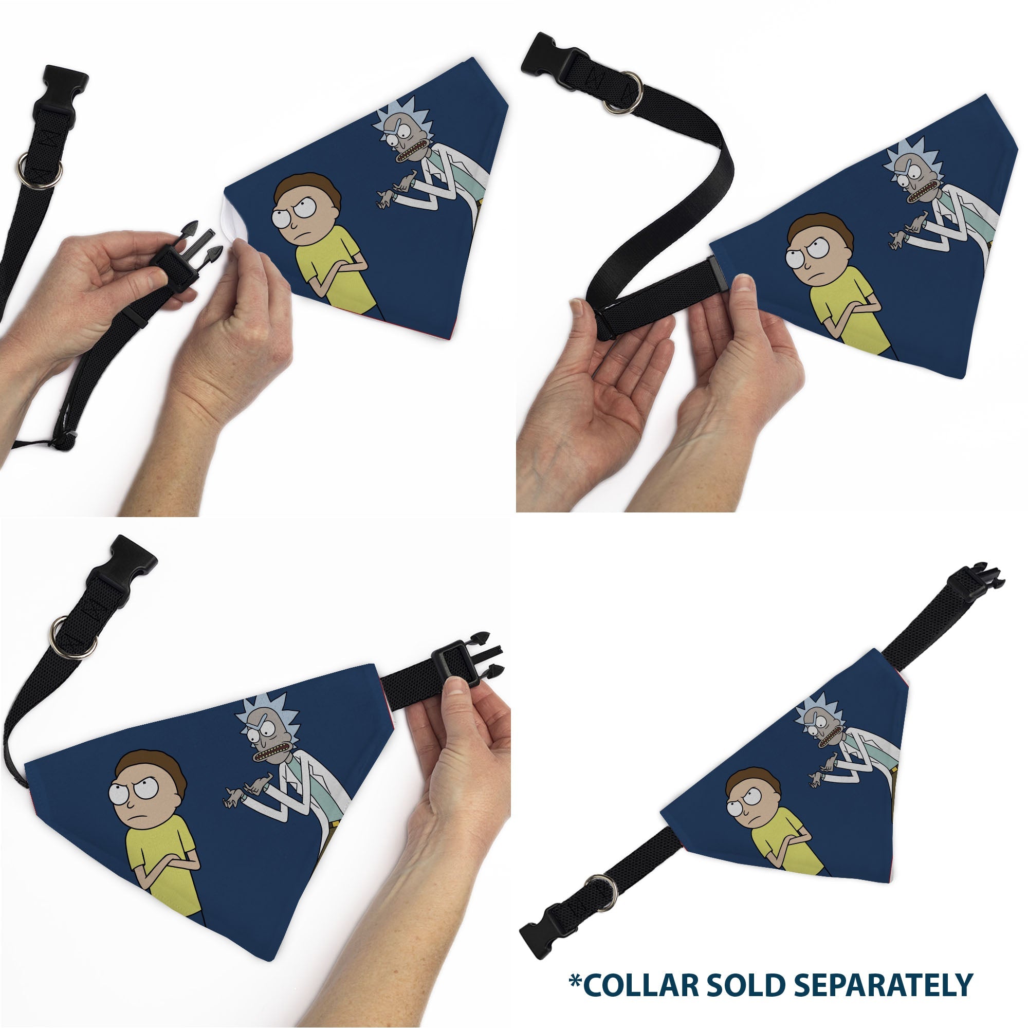 Pet Bandana - Rick and Morty Arms Crossed Pose Blue