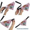 Load image into Gallery viewer, Pet Bandana - Rugrats Chuckie HUG ME Hearts Pose Pink

