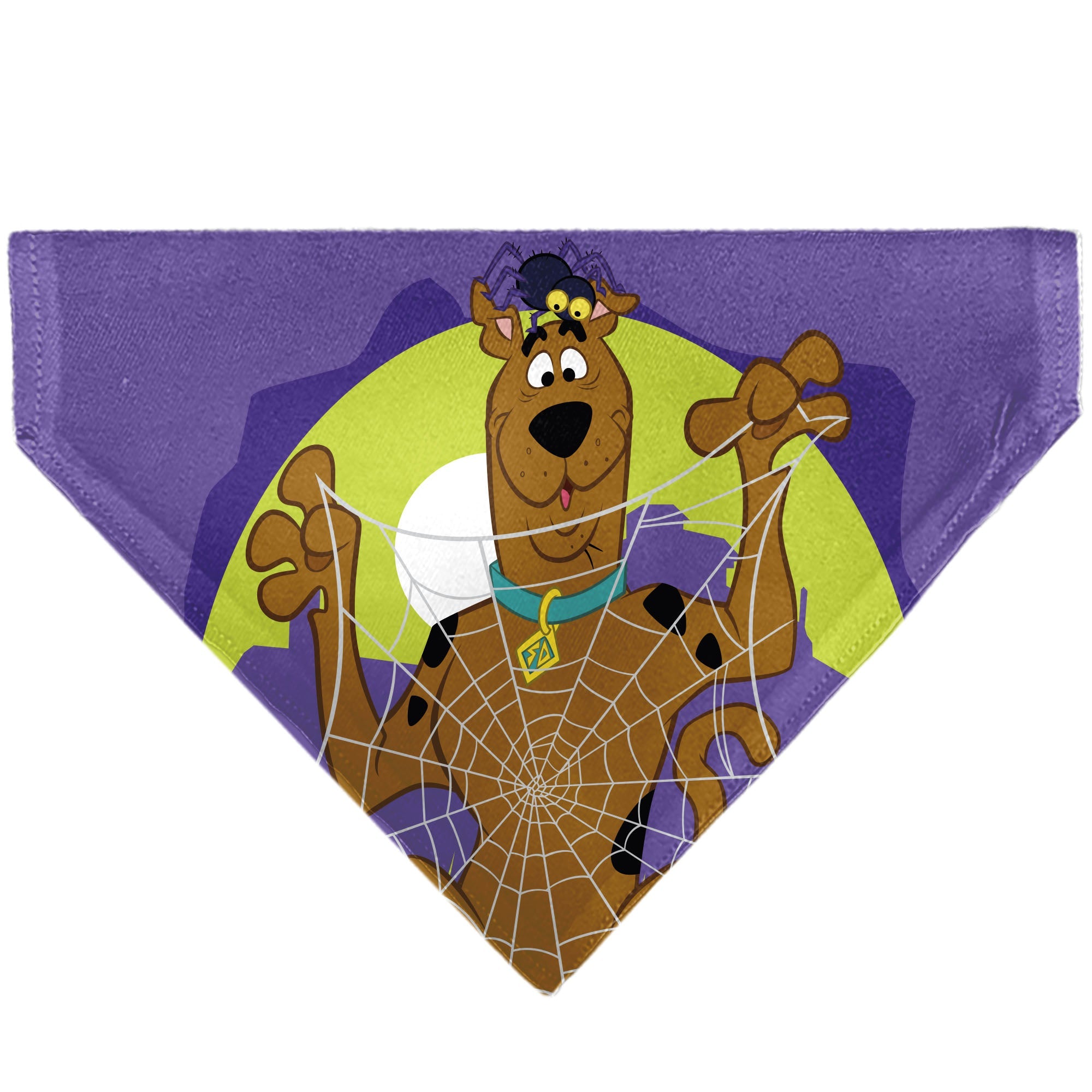 Pet Bandana - Scooby Doo Halloween Spider Web CREEPY CRAWLIES Pose Purples