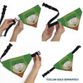 Load image into Gallery viewer, Pet Bandana - South Park Kyle Face Close-Up Greens

