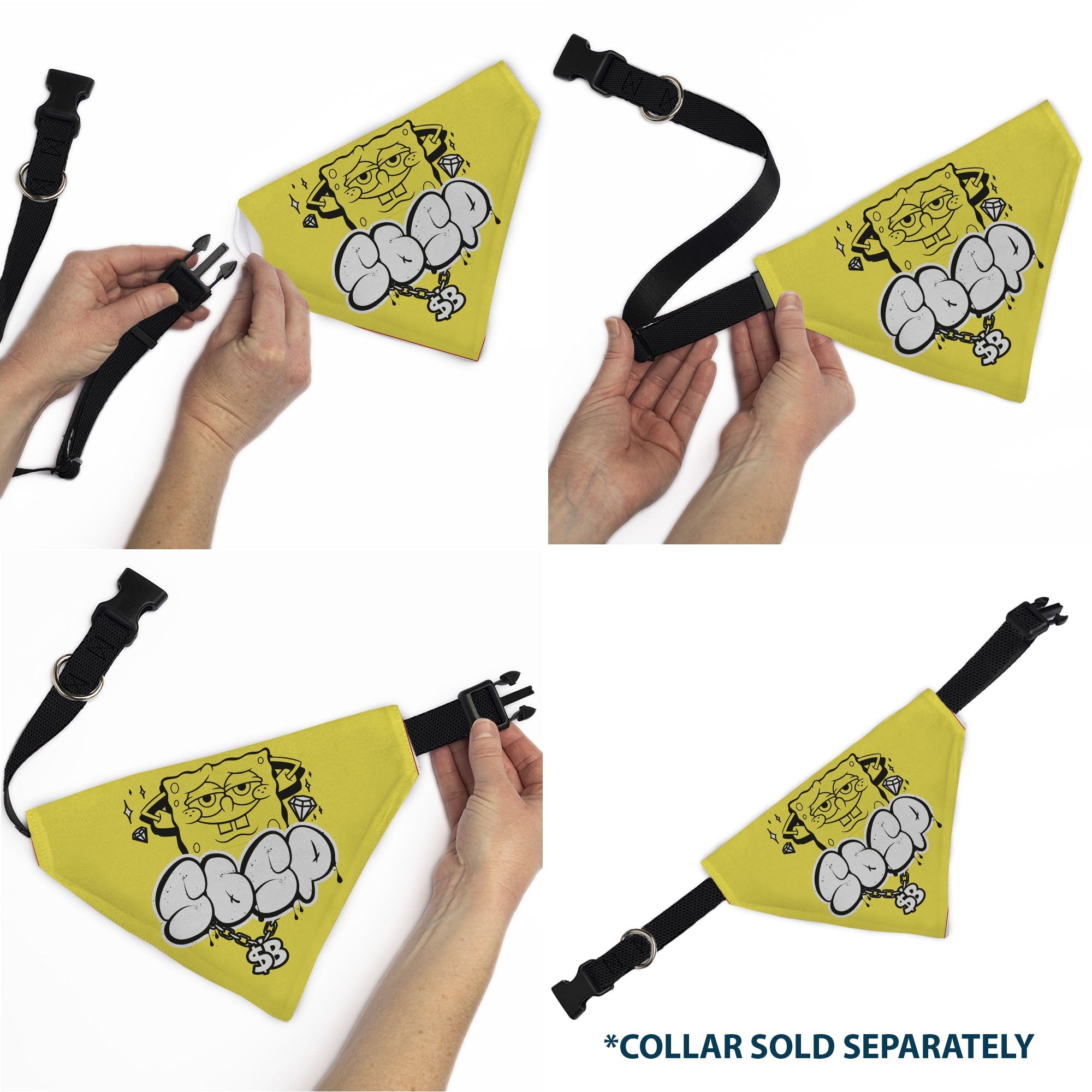 Pet Bandana - SpongeBob SquarePants SPSP $B Chain Pose Yellow