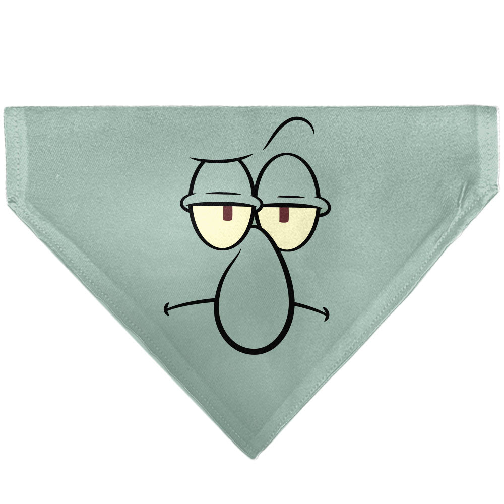 Pet Bandana - SpongeBob SquarePants Squidward Character Close-Up Blue