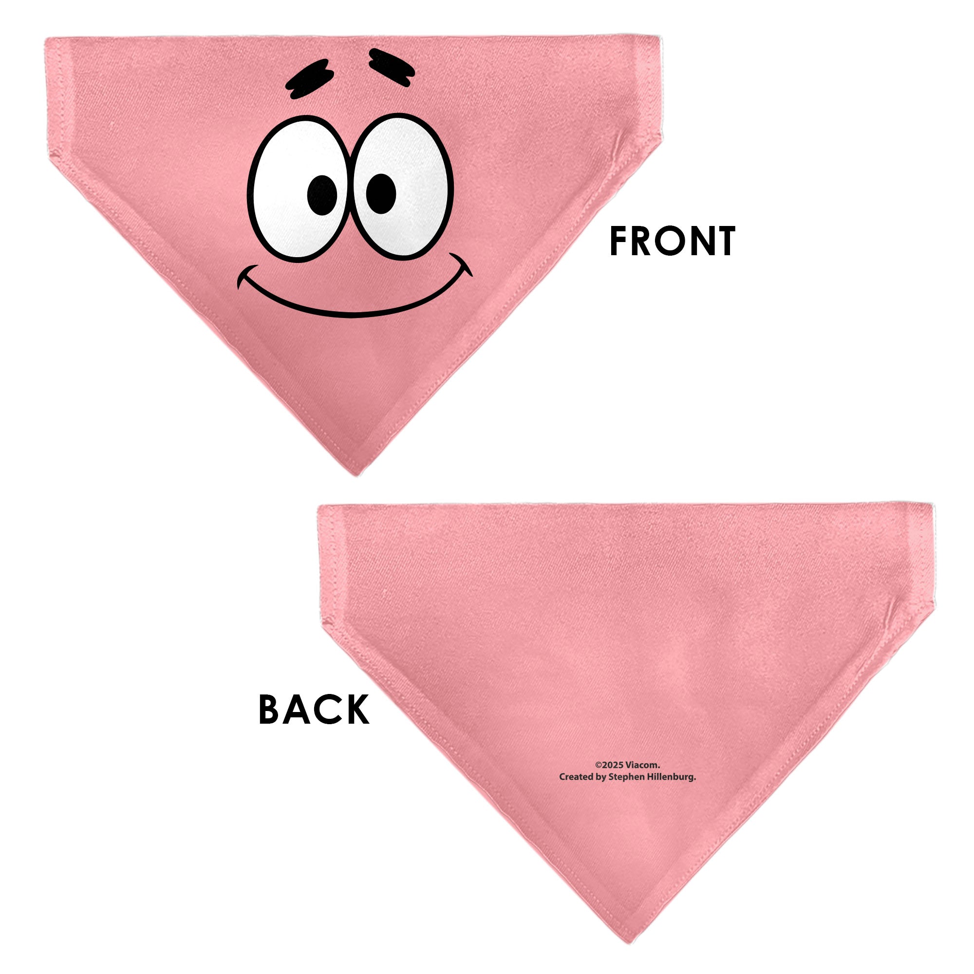 Pet Bandana - SpongeBob SquarePants Patrick Star Character Close-Up Pink