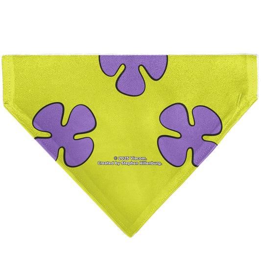 Pet Bandana - Patrick Star Shorts Flower Icon Green/Lavender