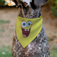 Load image into Gallery viewer, Pet Bandana - SpongeBob SquarePants Excited Smile Expression Yellow
