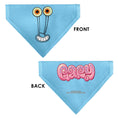 Load image into Gallery viewer, Pet Bandana - GARY the Snail Smiling Face Close-Up and Text Blue/Pinks
