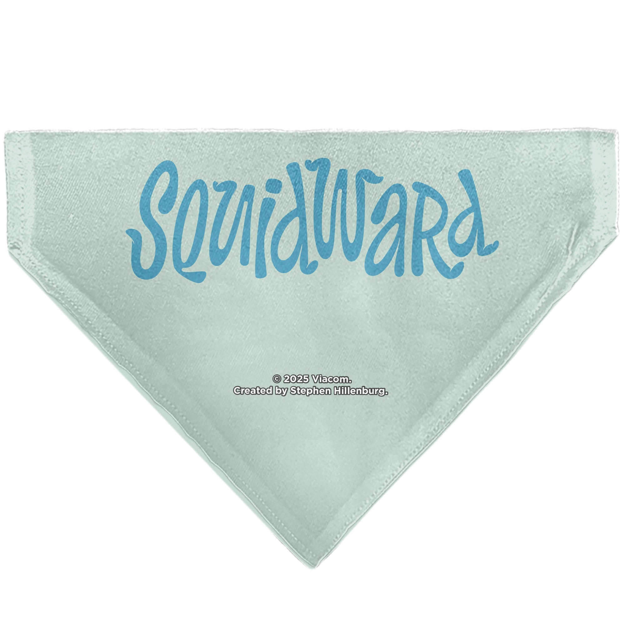 Pet Bandana - SQUIDWARD Frowning Face Close-Up and Text Blues