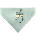 Load image into Gallery viewer, Pet Bandana - SQUIDWARD Frowning Face Close-Up and Text Blues
