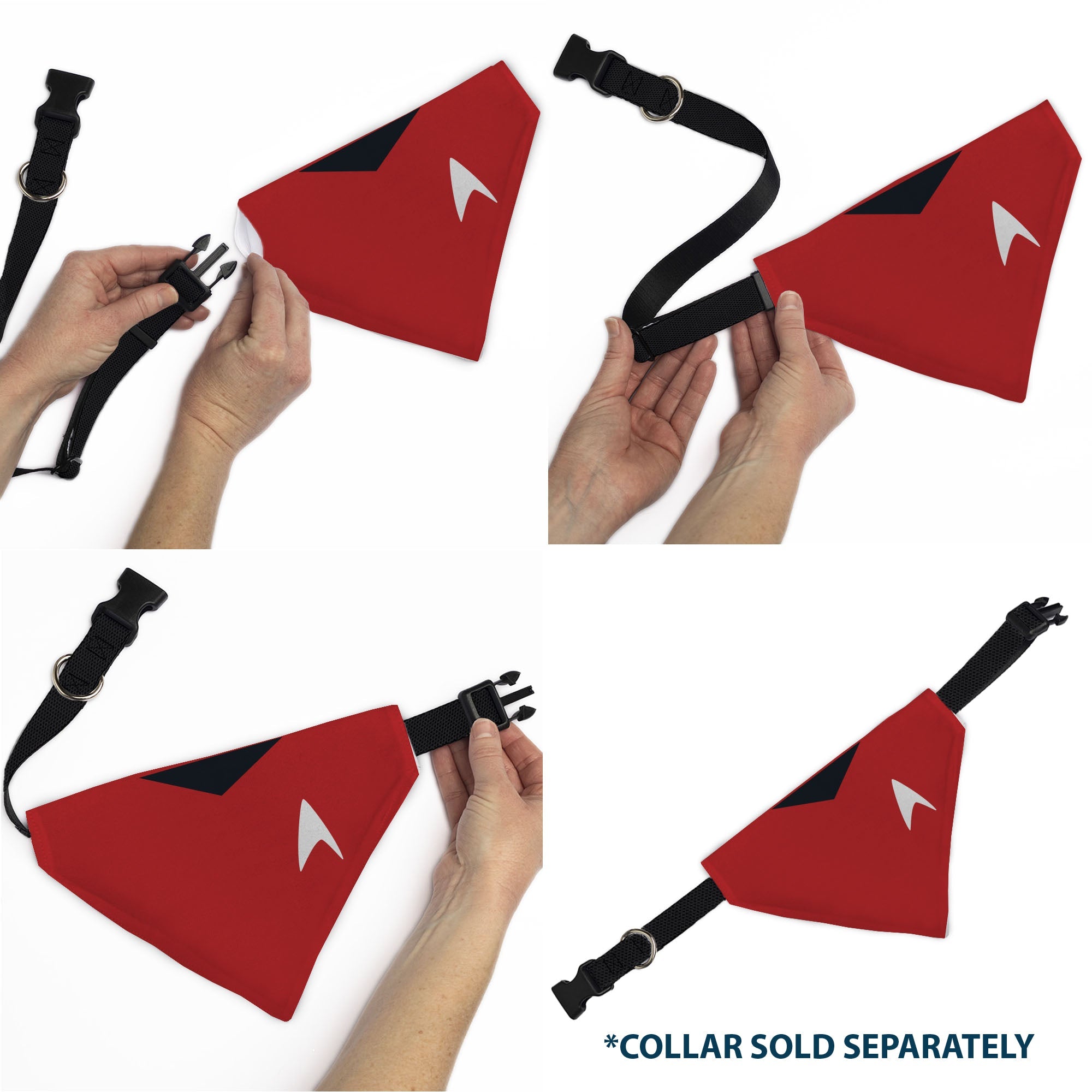 Pet Bandana - Star Trek Original Series Red Uniform Print