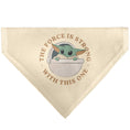 Load image into Gallery viewer, Pet Bandana - Star Wars The Mandalorian THE FORCE IS STRONG Grogu Pod Pose Beige/Tans
