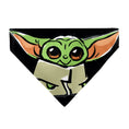 Load image into Gallery viewer, Pet Bandana - Star Wars Grogu Baby Yoda Smiling Impression Painting Black
