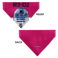 Load image into Gallery viewer, Pet Bandana - Star Wars R2-D2 Text and Pop Art Pose Red/Black/Blue

