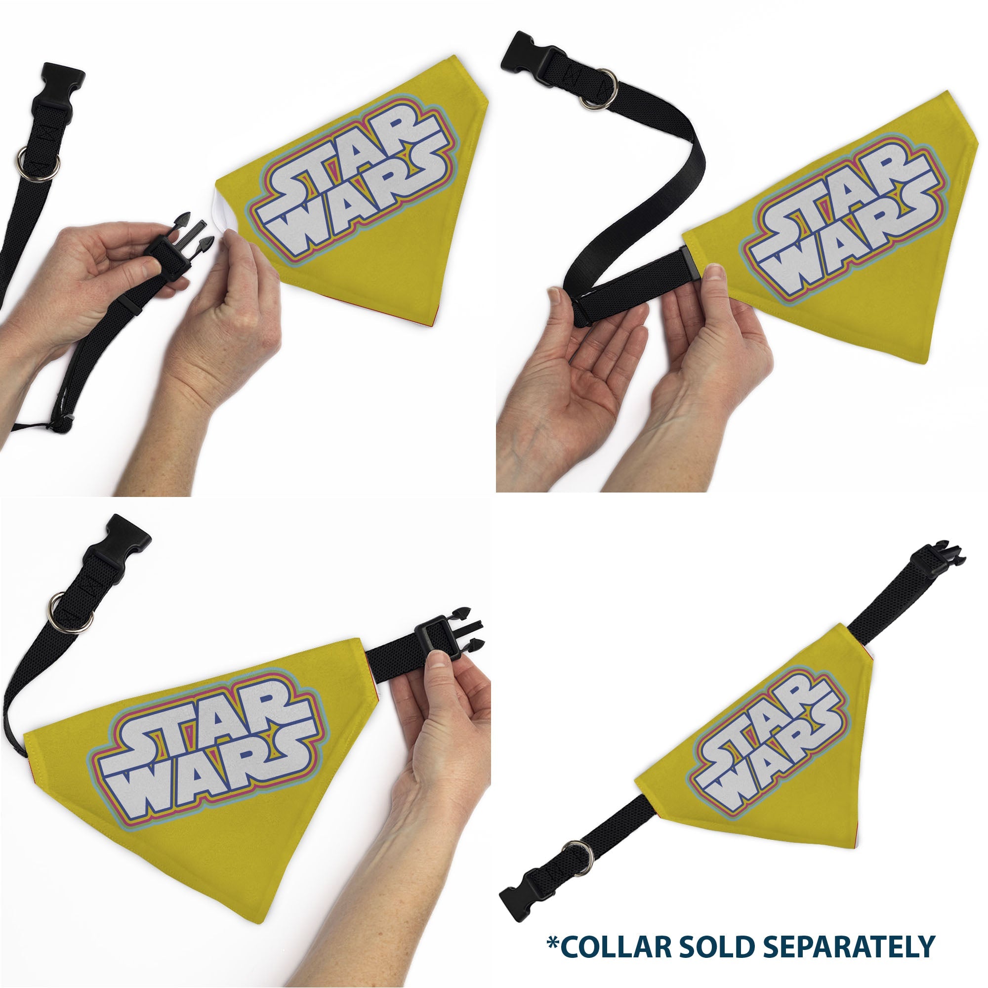Pet Bandana - STAR WARS Title Logo Yellow/Multi Color/White