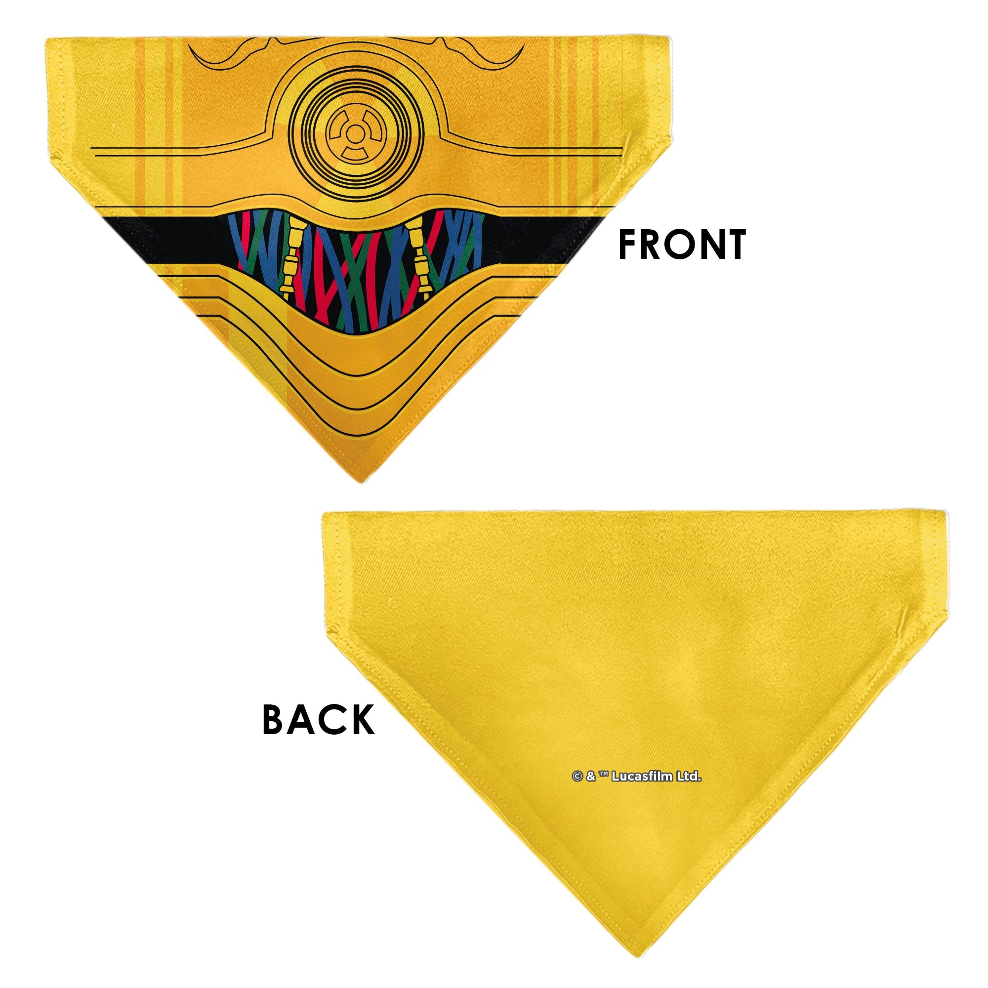 Pet Bandana - Star Wars C-3PO Character Close-Up Yellow