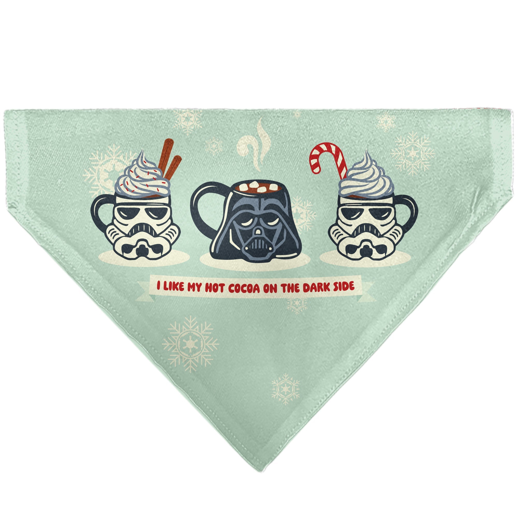 Pet Bandana - Star Wars Holiday HOT COCOA Quote Vader and Stormtrooper Mugs